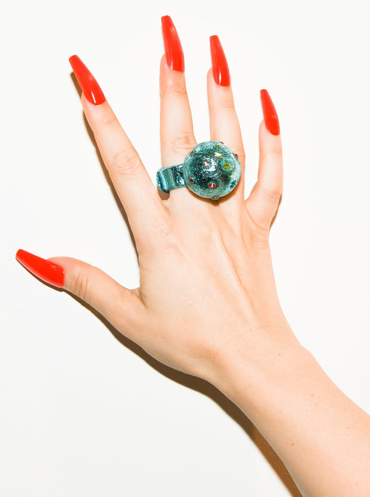Teal Metallic Ring