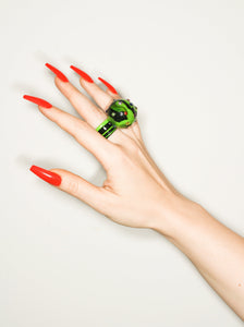Green Swirl Ring