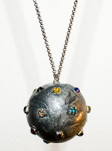 Disco Ball Necklace in Chrome