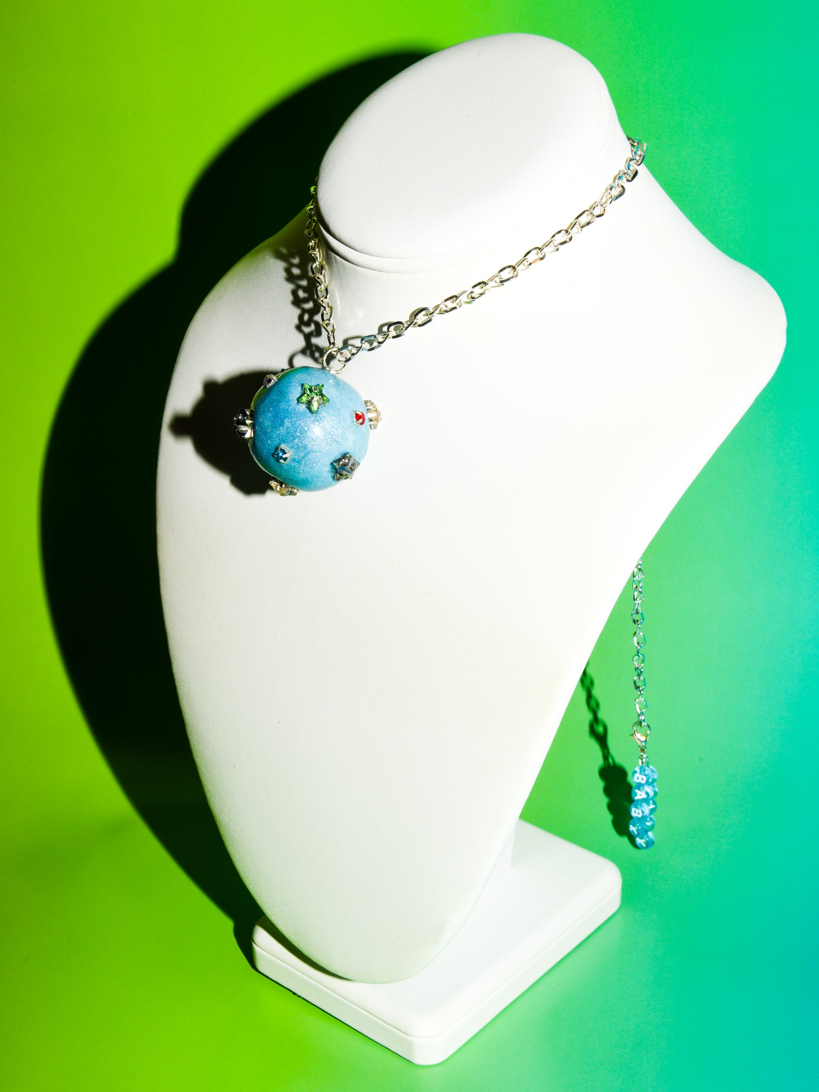 Star Ball Choker Necklace in Blue Wave