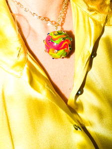 Disco Ball Choker Necklace in Tie Dye