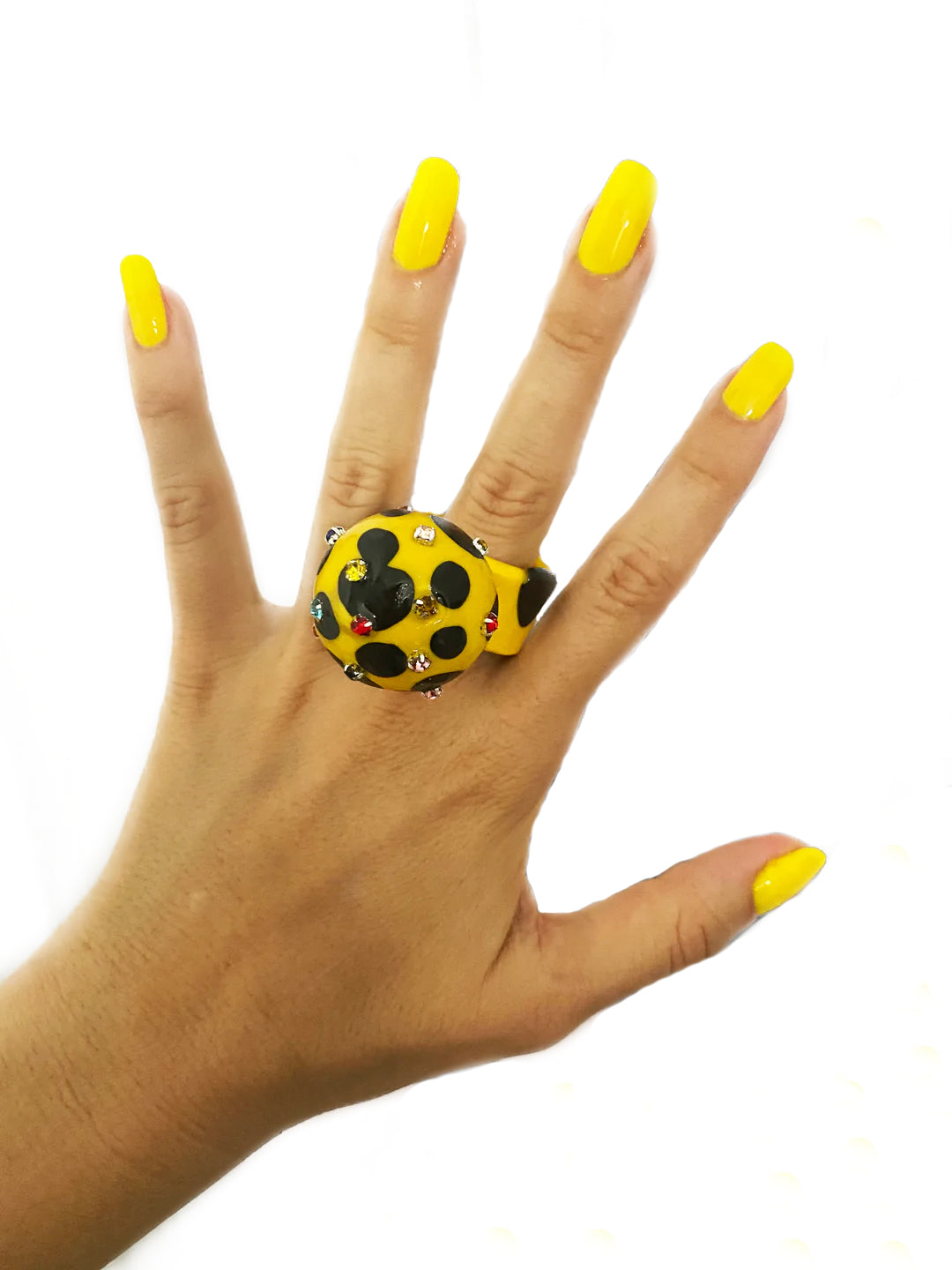Yellow Polka Dot Ring